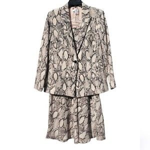 Nine West Snakeskin Blazer and Skirt Set